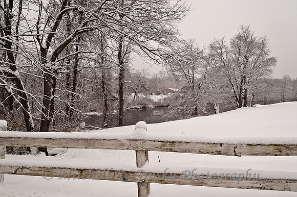 Winter Comes to Millers River in Erving, MA