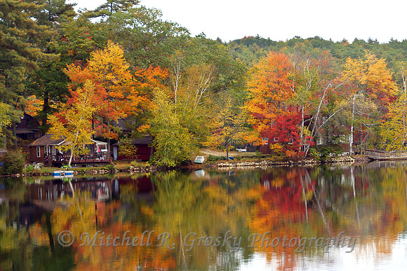 Lake Mattawa in Autumn in Orange, MA