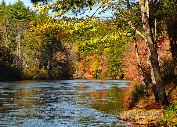 Millers River in Autumn in Orange, MA