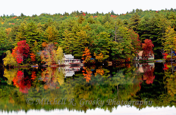 Lake Mattawa in Autumn in Orange, MA