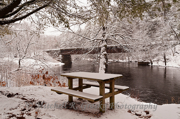 Millers River in Orange, MA - Winter
