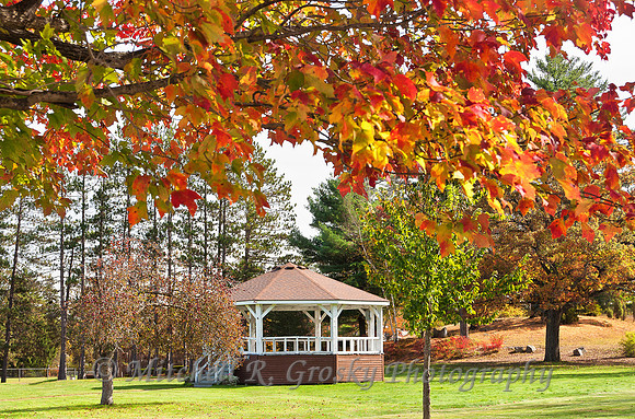 The Gazebo at Butterfield Park in Orange in Autumn