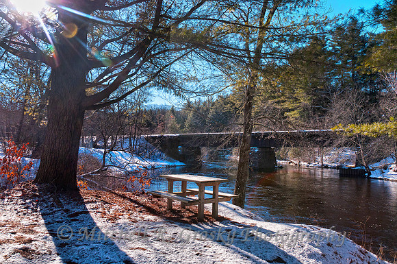 Millers River in Winter - Orange, MA
