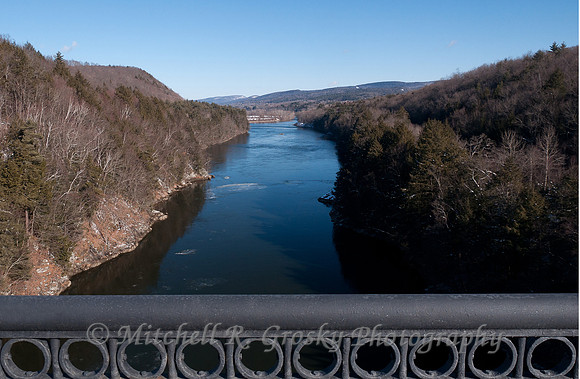 Connecticut River from the French King Bridge in Gill, MA - Winter