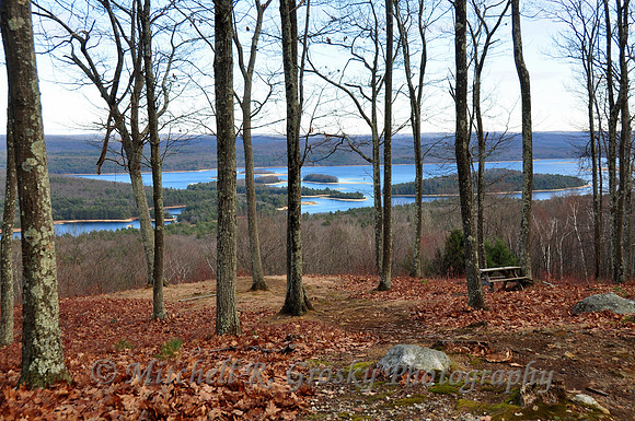 The Quabbin Reservoir in New Salem, MA