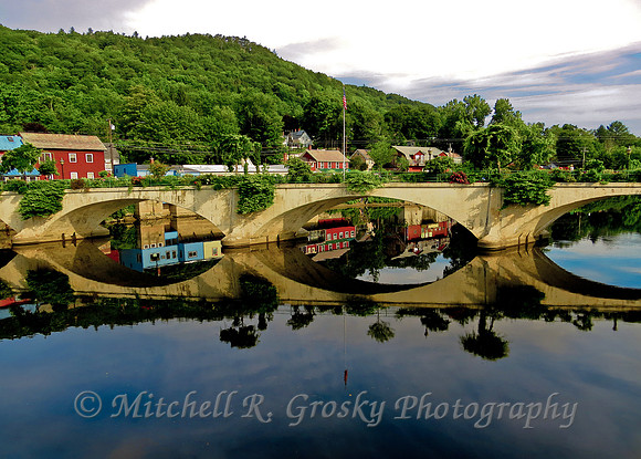 Reflections at the Bridge of Flowers in Shelburne Falls, MA